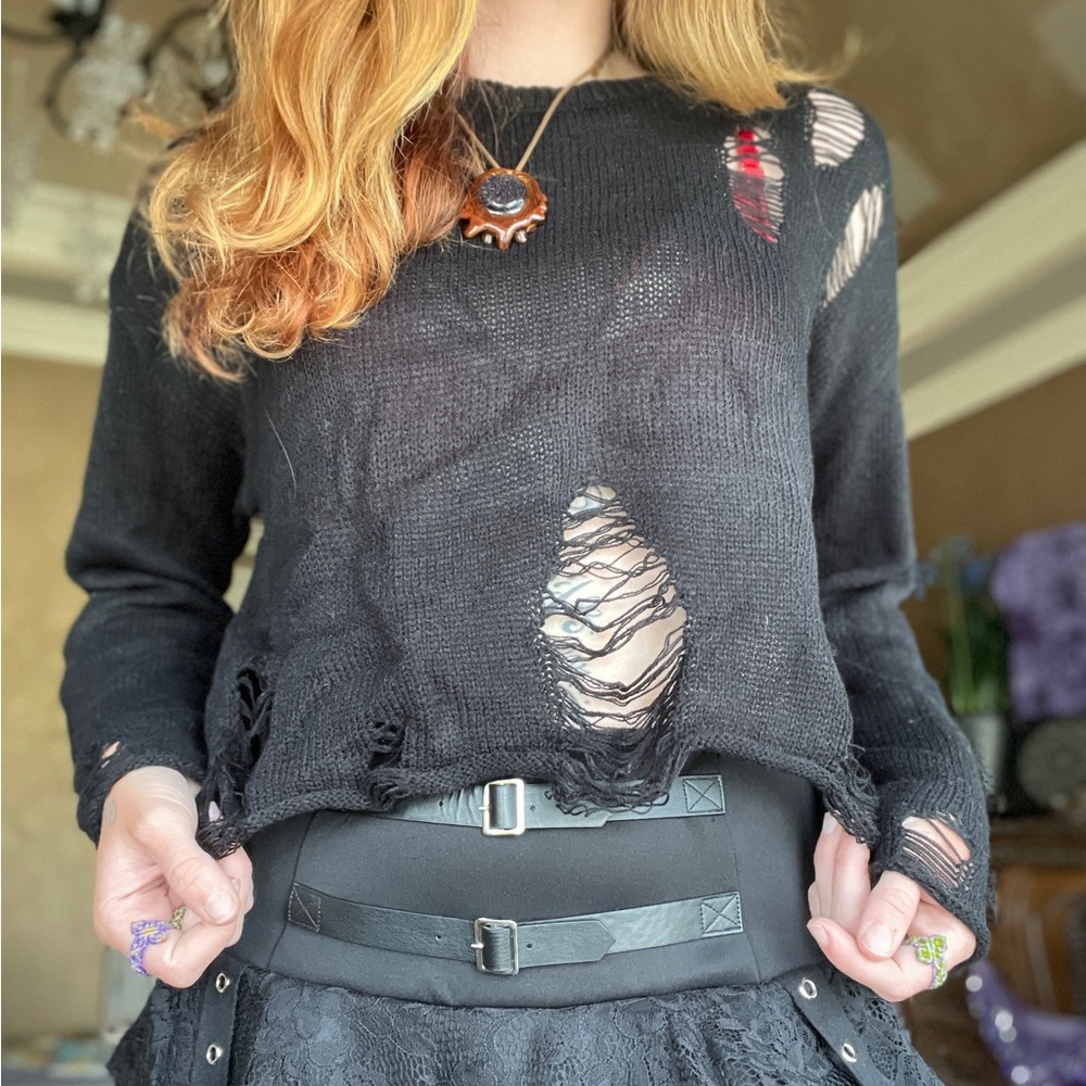 Shredded Gothic Sweater